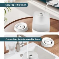BREEZOME Humidifiers for Bedroom, 2.5L Humidifiers for home, 250ml/h Mist Output, 7 Adjustable LED,25hrs Essential Oil Diffuser, 25dB Ultra-Quiet Operation for Nurseries and Indoor Plants, White - Image 8
