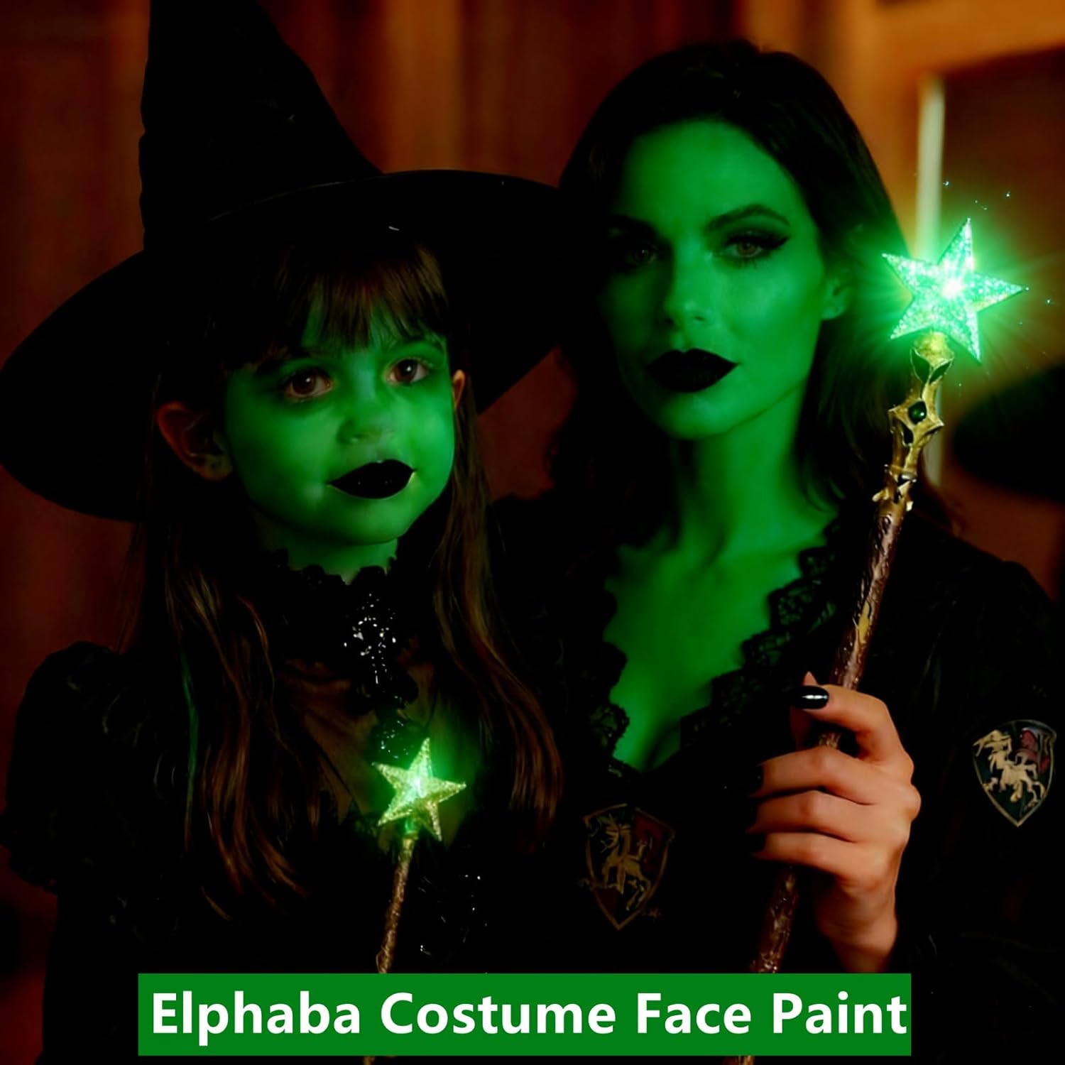 Go Ho Green Face Paint Stick,Water Based Cream Body Paint Washable,Highly Pigmented,Smooth and Safe for Skin,Halloween Cosplay SFX Makeup,Green Witch Costume Face Paint - Image 2