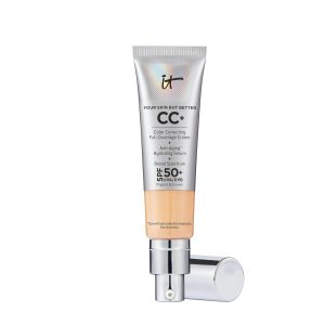 IT Cosmetics CC+ Cream - Natural Full Coverage Foundation With SPF 50+, Color Corrector & Anti-Aging Hydrating Serum, Hyaluronic Acid + Peptides, Lightweight Up To 24H Wear, All Skin Types- 1.08 fl oz