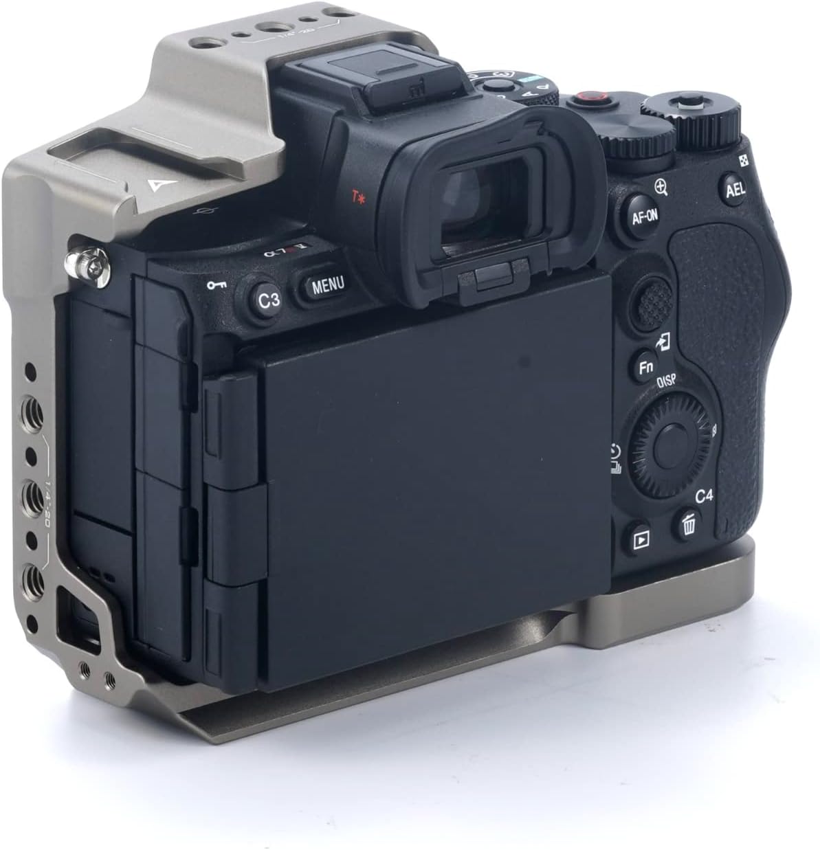 Tilta Half Camera Cage Compatible with Sony a7R V, with Mount Accessories via Cold Shoe and 1/4"-20 Threads with Locating Pins | TA-T46-HCC (Titanium Gray) - Image 3