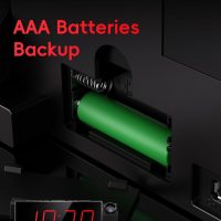 Projection Alarm Clock, Digital Clock with 180° Rotatable Projector, 5-Level Brightness Dimmer, Clear LED Display, USB Charger, Progressive Volume, 9mins Snooze,12/24H, for Bedroom - Image 8
