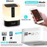 Night Light Bluetooth Speaker, 5 in 1 Touch Control Bedside Lamp Dimmable Multi-Color Changing, Bedroom Alarm Clock, Best Birthday Gift Ideas for 10 11 12 13 14 Year Old Teenage Girls/Boys - Image 3