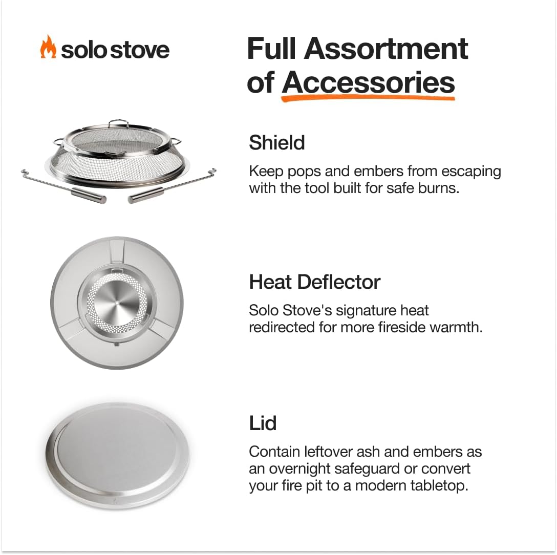 Solo Stove Yukon 27 Inch Smokeless Fire Pit with Removable Ash Pan - Wood Burning Portable Stainless Steel Outdoor Fireplace, Stainless Steel, Ideal for 6 or More People, 38 lbs - Image 6