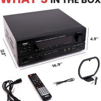 Pyle Wireless Bluetooth Power Amplifier System-420W 5.1 Channel Home Theater Surround Sound Audio Stereo Receiver Box w/RCA,AUX,Mic w/Echo,Remote,Support HDMI-For Subwoofer Speaker-Pyle PT588AB - Image 6