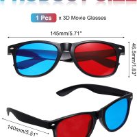 MECCANIXITY 4pcs Red Blue 3D Viewing Glasses, Plastic 3D Movies Glass for TV Anaglyph Stereoscopic Projection Video Game, 5.7 Inch Black Frame - Image 2