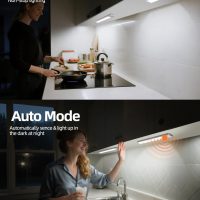 Under Cabinet Motion Sensor Lighting: Dimmable Rechargeable Lights Indoor - Battery Operated Lights - Undercabinet Wireless Closet Light Magnetic Led Light for Kitchen Home Bathroom Counter 5 Pack - Image 4