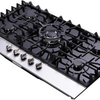 36 Inch Gas Cooktop, Built-in Tempered Glass 5 Burners Stovetop LPG/NG Convertible Stove Top Dual Fuel Cooktop DM5189-01 - Image 3