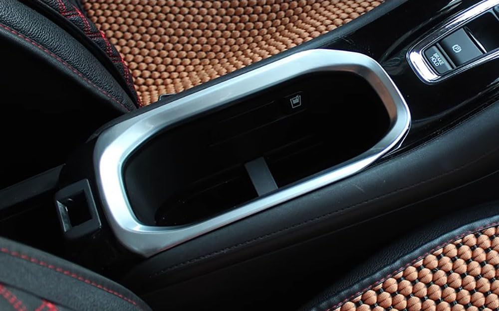 Car Accessories Fit for Honda HR-V 2016-2022 (Matte) ABS Central Console Water Cup Cover Trim 1pcs - Image 2