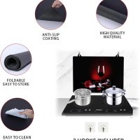 Stove Top Covers for Electric Stove, Extra Thick Natural Rubber Glass Top Protector,Prevents Scratching, Expands Usable Space (28.5'' x 20.5'' Rose) - Image 3