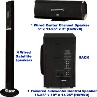 Acoustic Audio AAT1002 Bluetooth Tower 5.1 Home Theater Speaker System with 8" Powered Subwoofer - Image 4