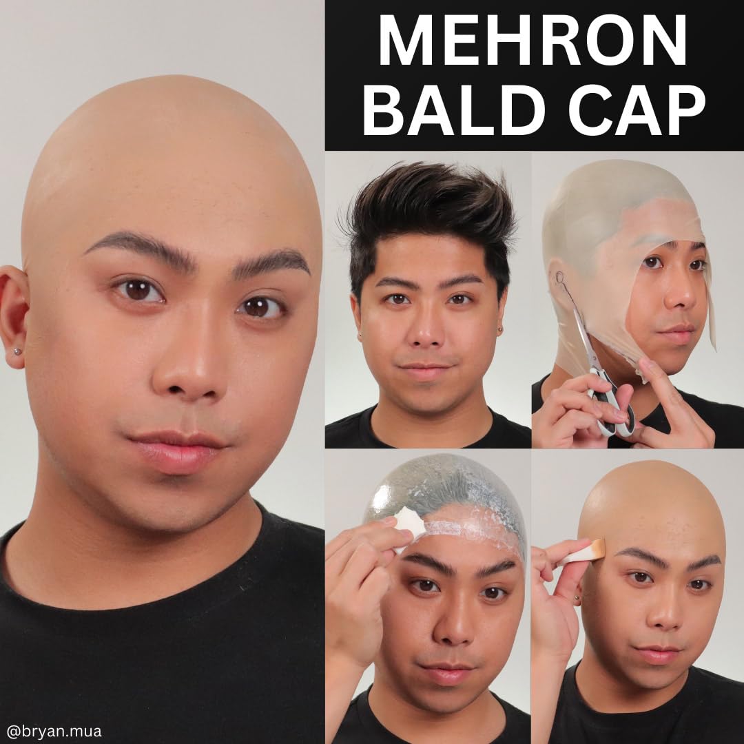 Mehron Makeup Premium Character Kits| Makeup Kits for Halloween & Cosplay| Made in the USA | Complete Kit | Includes Tools & Instructions on How to Create the Look | (Bald Cap) - Image 3