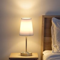 Bedside Table Lamp for Bedroom, 3-Way Dimmable Lamp with AC Outlet and USB C Charging Ports(PD 20W), Lamps with Shade for Night Stands, Living Room, Desk, and Home Office - Image 6