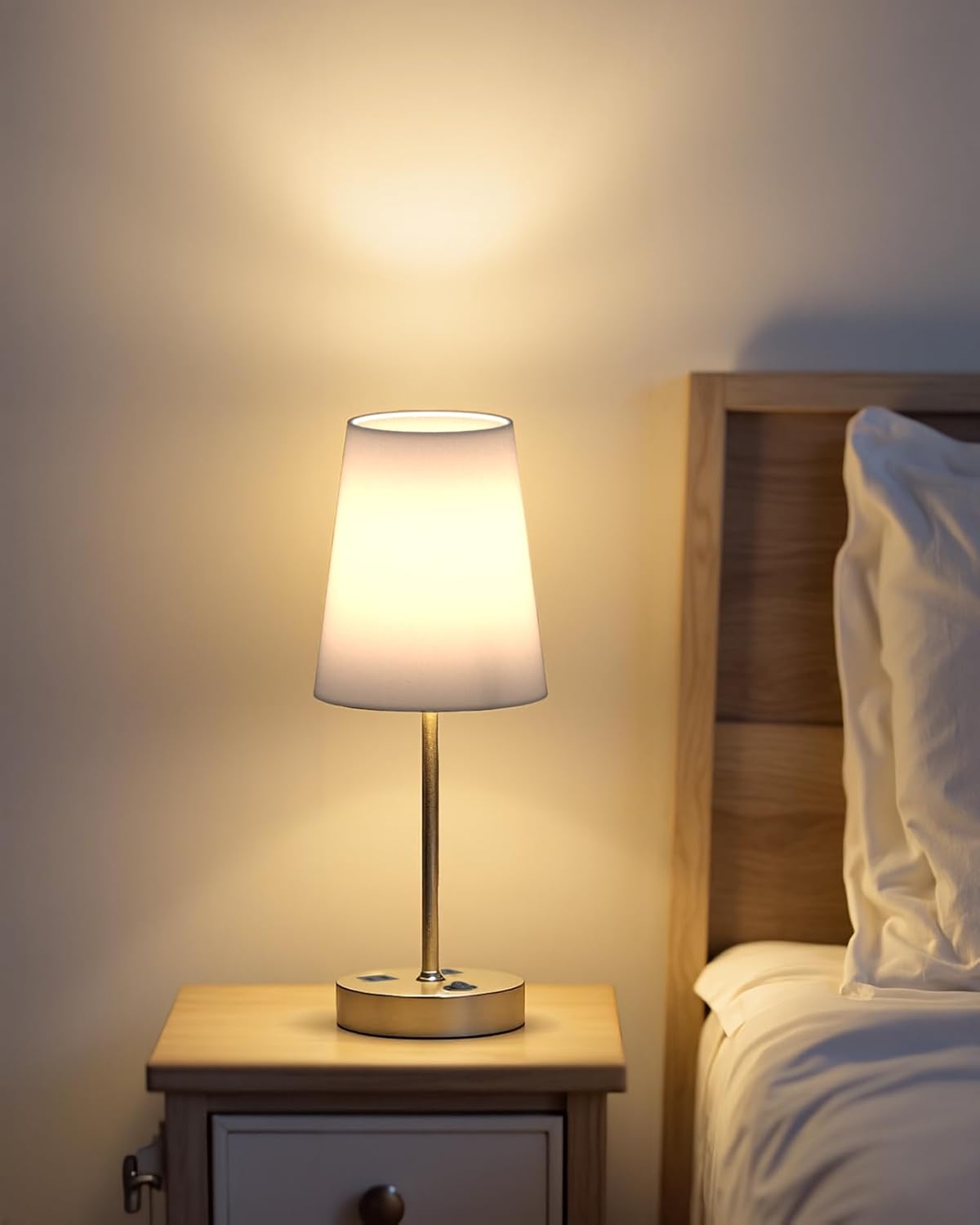 Bedside Table Lamp for Bedroom, 3-Way Dimmable Lamp with AC Outlet and USB C Charging Ports(PD 20W), Lamps with Shade for Night Stands, Living Room, Desk, and Home Office - Image 6
