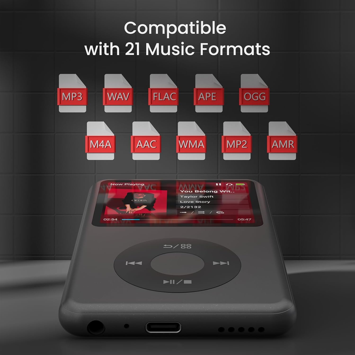 Mp3 Player with Bluetooth Innioasis Y1 Video Digital Music Player HiFi Mini Portable Kids Audiobook Mp3 2025 Nice Gift Choice Theme Upgrade Black - Image 4