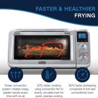 De'Longhi Digital Air Fry Convection Toaster Oven 14L Stainless Steel, Air Fry Oven, 9-in-1, Grills, Broils, Bakes, Roasts, Reheats, Keep Warm, Non-Stick, Scratch-Resistant Interior, 1800-Watts - Image 3