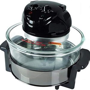 NutriChef Convection Countertop Toaster Oven - Healthy Kitchen Air Fryer Roaster Oven, Bake, Grill, Steam Broil, Roast & Air-Fry - Includes Glass Bowl, Broil Rack and Toasting Rack, 120V - AZPKCOV45