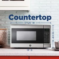 GE ‎JEM3072SHSS Microwave Oven 700 Watts, Auto or Manual Defrost Option, Kitchen Essentials for The Countertop, 0.7 Cubic Feet Capacity, Stainless Steel - Image 2