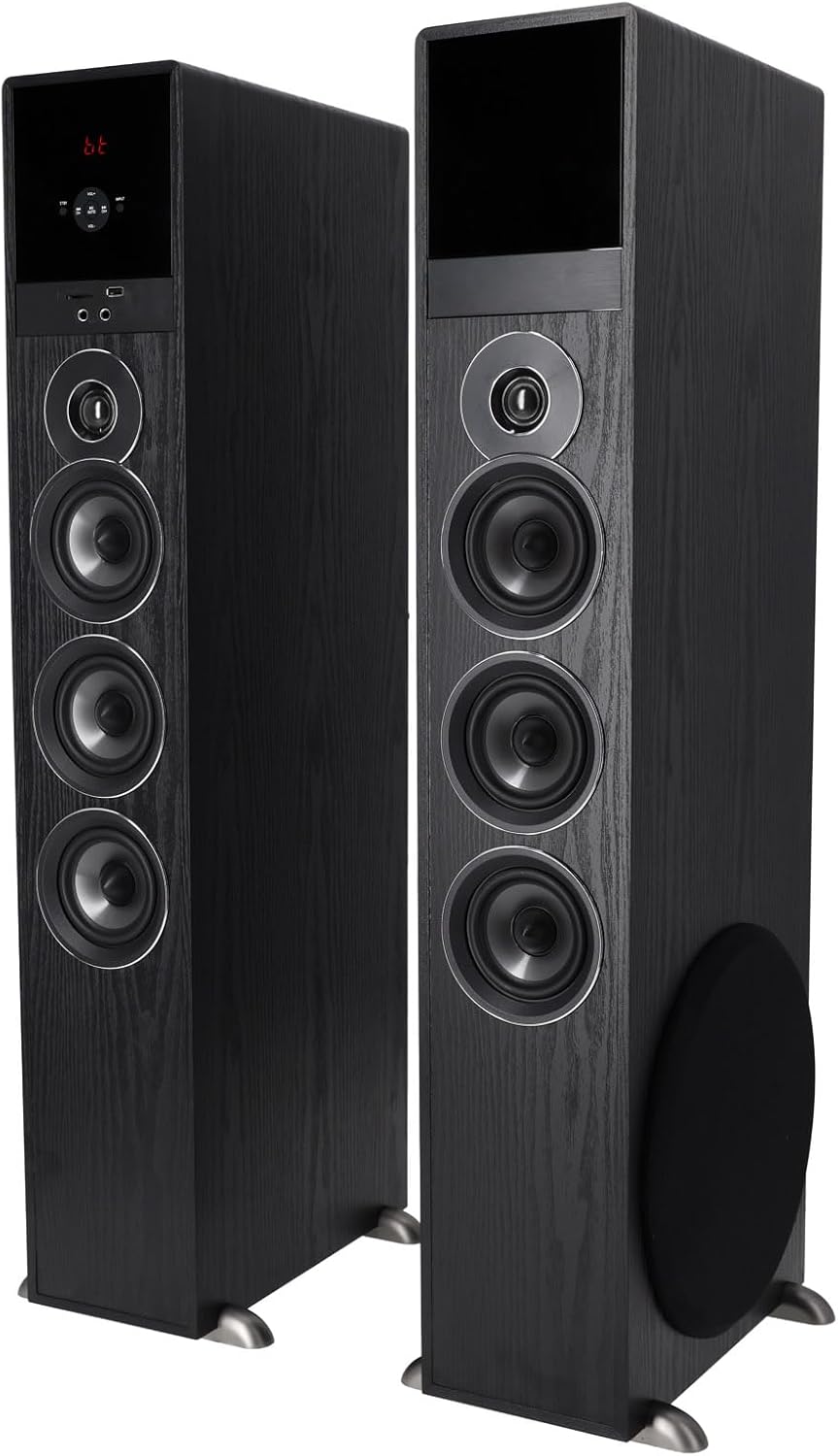 Rockville (1 TM150B Black Powered Home Theater Tower Speakers 10" Sub + Bluetooth Bundle with (1) Mini WiFi Music Player Wireless Audio Streaming Multiroom Stereo Receiver (2 Items) - Image 8