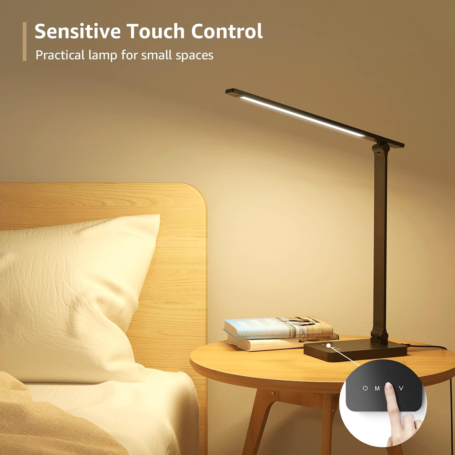 Lepro LED Desk Lamp for Home Office, 9.5W 750LM Metal Touch Control Desk Light, 5 Color Modes 5 Brightness Level, Eye Caring Task Lamp For Reading, Sewing, Crafts, School Supplies, Puzzle Light, Black - Image 7