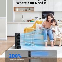 Personal Tower Cooling Fans that Blow Cold Air, Standing Small Desk Fan with 3 Speeds & Timer, 60° & 110° Oscillating Table Fan, Quiet and Safe Electric Floor Fan for Bedroom, Bedside, Home, Office - Image 2
