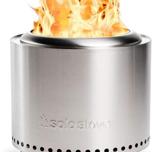 Solo Stove Ranger 2.0 with Stand - 15 Inch Smokeless Portable Fire Pit - Lightweight Outdoor Fireplace with Removable Ash Pan, Stainless Steel, Carry Case Included, Ideal for 2-4 People, 16.5 lbs