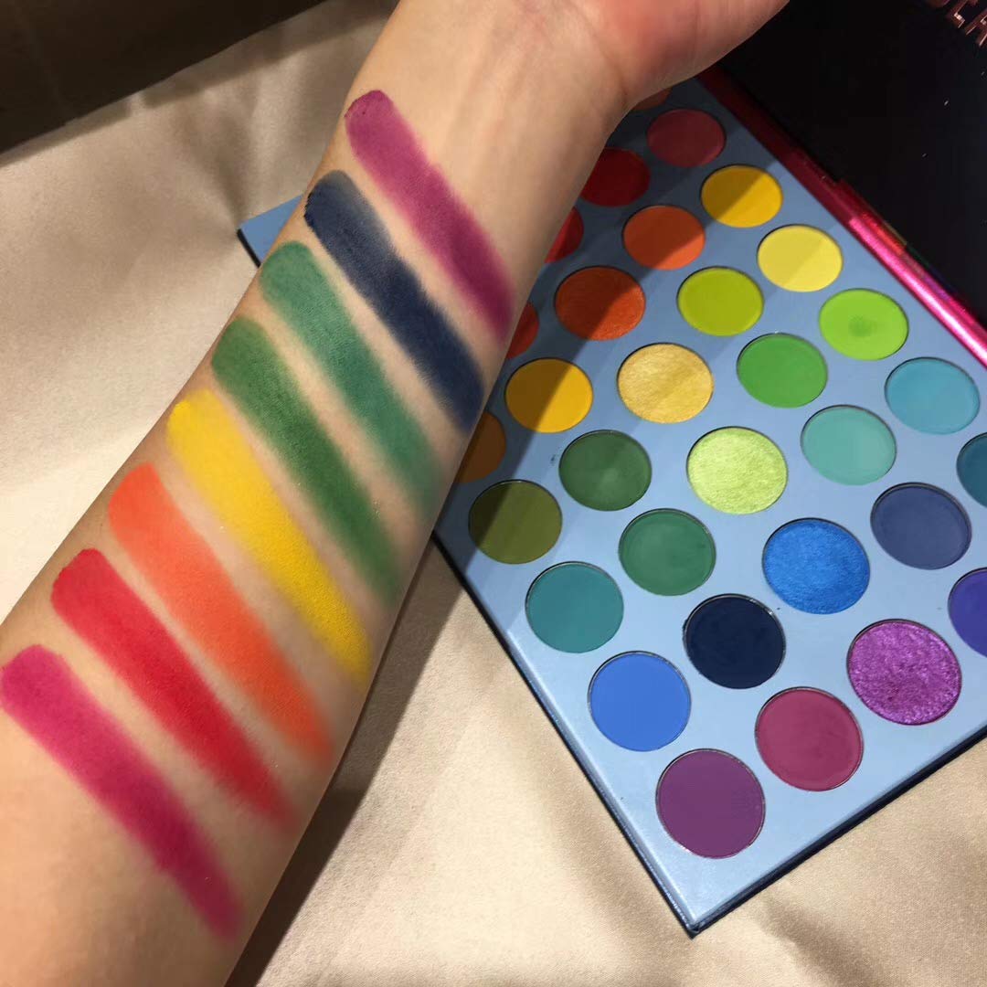 39 Color Rainbow Eyeshadow Palette - Professional Makeup Matte Metallic Shimmer Eye Shadow Palettes - Ultra Pigmented Powder Bright Vibrant Colors Shades Cosmetics Set - Image 4