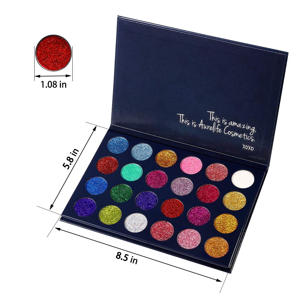 24 Color Pressed Glitter Eyeshadow Palette - Mineral Ultra Shimmer Makeup Palette Eye Shadow Powder Long Lasting Waterproof - Image 3