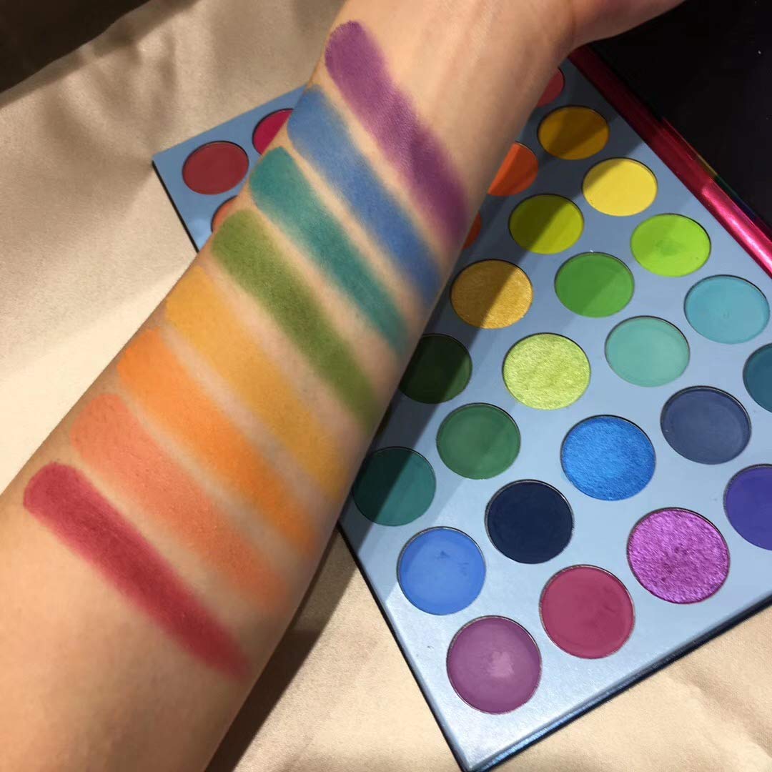 39 Color Rainbow Eyeshadow Palette - Professional Makeup Matte Metallic Shimmer Eye Shadow Palettes - Ultra Pigmented Powder Bright Vibrant Colors Shades Cosmetics Set - Image 7