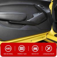 CheroCar Interior V Door Panel Trim Cover Frame Decoration Interior Accessories for Chevrolet Camaro 2016-2023,Carbon Fiber - Image 6