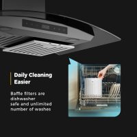 Empava Wall Mount Range Hood 30 Inch, Ducted/Ductless Kitchen Exhaust Stove Vent with Modern Style, 400CFM, 3-Speed, Touch Control, Timer, LED Lights, Stainless Steel (Charcoal-Filter Sold Separately) - Image 5