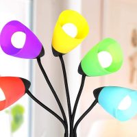 5 Pack Plastic Lampshade, 5.7 inch High, 4.1 inch Diameter, 1.65 inch Fitter, Replacement Plastic Lamp Shade for LED Floor Lamp [5colors] - Image 5