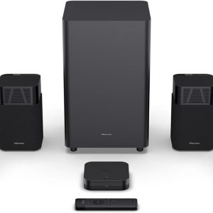 Hisense HT Saturn 4.1.2Ch Sound Bar with Wireless Subwoofer, Dolby Atmos, DTS:X, Bluetooth 5.3, EzPlay, 4K HDMI Pass Through, Roku TV Ready, HDMI/AUX/ARC/Optical/USB, 5 EQ Modes, Hi Concerto