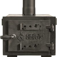 Guide Gear Outdoor Wood Burning Stove; Portable with Chimney Pipe for Cooking and Camping - Image 2