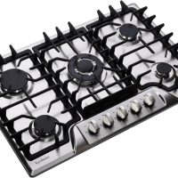 Gas Cooktop 30 Inch, Built-in 5 Burners Gas Stovetop Stainless Steel LPG/NG Convertible Gas Stove Dual Fuel Sealed Gas Cooktop - Image 3