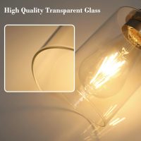 Unicozin Modern Bathroom Light Fixtures, 4 Light Vanity Lights Over Mirror, Brushed Nickel Wall Lamp with Clear Glass for Living Room Cabinet Bedroom Porch - Image 9