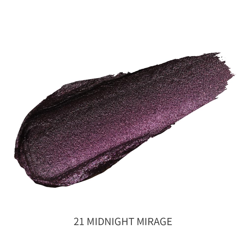 Oulac Halloween Black Lipstick for Women, Black with Raspberry Shimmer, High-Impact Lipcolor with Moisturizing Creamy Formula, Vegan & Cruelty-Free, Midnight Mirage (21) - Image 10