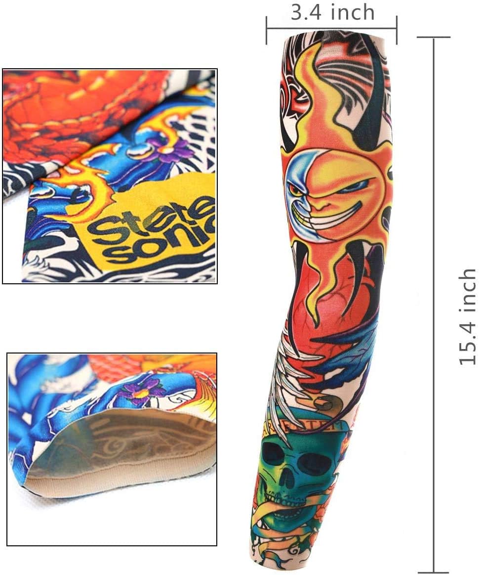Akstore Temporary Tattoo Sleeves Set Arts Temporary Fake Slip On Tattoo Arm Sleeves Kit - Image 2