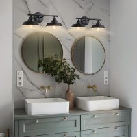 GoYeel Vanity Lights - 2 Light Farmhouse Bathroom Lighting, Matte Black Over Mirror Sconce - Image 7