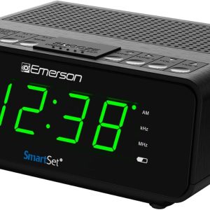 Emerson SmartSet Dual Alarm Clock Radio with AM/FM Radio, Dimmer, Sleep Timer and .9" LED Display, CKS1900