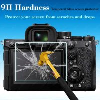 Screen Protector for Sony Alpha A7R V 7R V A7RV Camera & Hot Shoe Cover, 0.3mm 9H Hardness Tempered Glass Cover Anti-Scrach Anti-Fingerprint Anti-Bubble [3 Pack] - Image 4