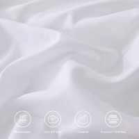Andency White Ruffle Comforter Set King, Shabby Chic Farmhouse Bedding Comforter, Soft Lightweight Fluffy Microfiber Bet Set All Season 3 Pieces Solid Comforter Set - Image 9