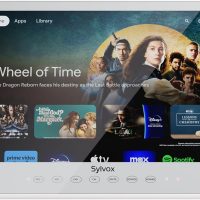 SYLVOX Waterproof Portable TV, 15.6" Shower TV 1080P Smart TVs for Bathroom, 10000mAh Rechargeable Battery Operated (4-6H Play Time), IP66 Waterproof, Voice Assistant, 360° Rotating Kickstand - Image 2