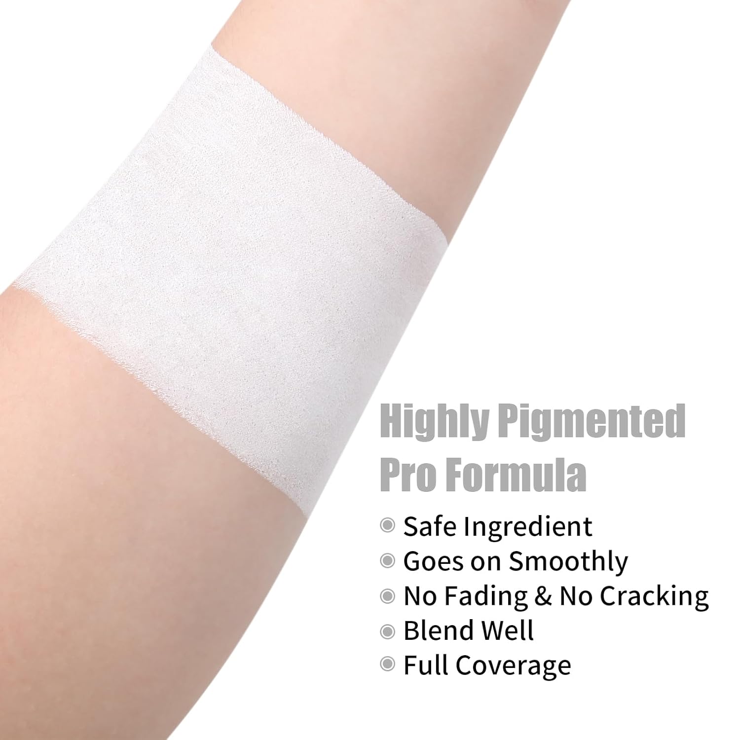 Clown White Face Paint Stick, Portable Eye Black Stick for Sports, Full-coverage Cream Face Paint for Halloween SFX Makeup Cosplay Joker Costume Parties, Cream Grease Sticks - Image 5