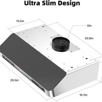 Under Cabinet Range Hood 30 Inch with Voice/Gesture/Touch Control, 900 CFM Kitchen Hood Vent with 4-Speed Exhaust Fan, Memory Mode, Adjustable Lights, Baffle Filters - Image 6