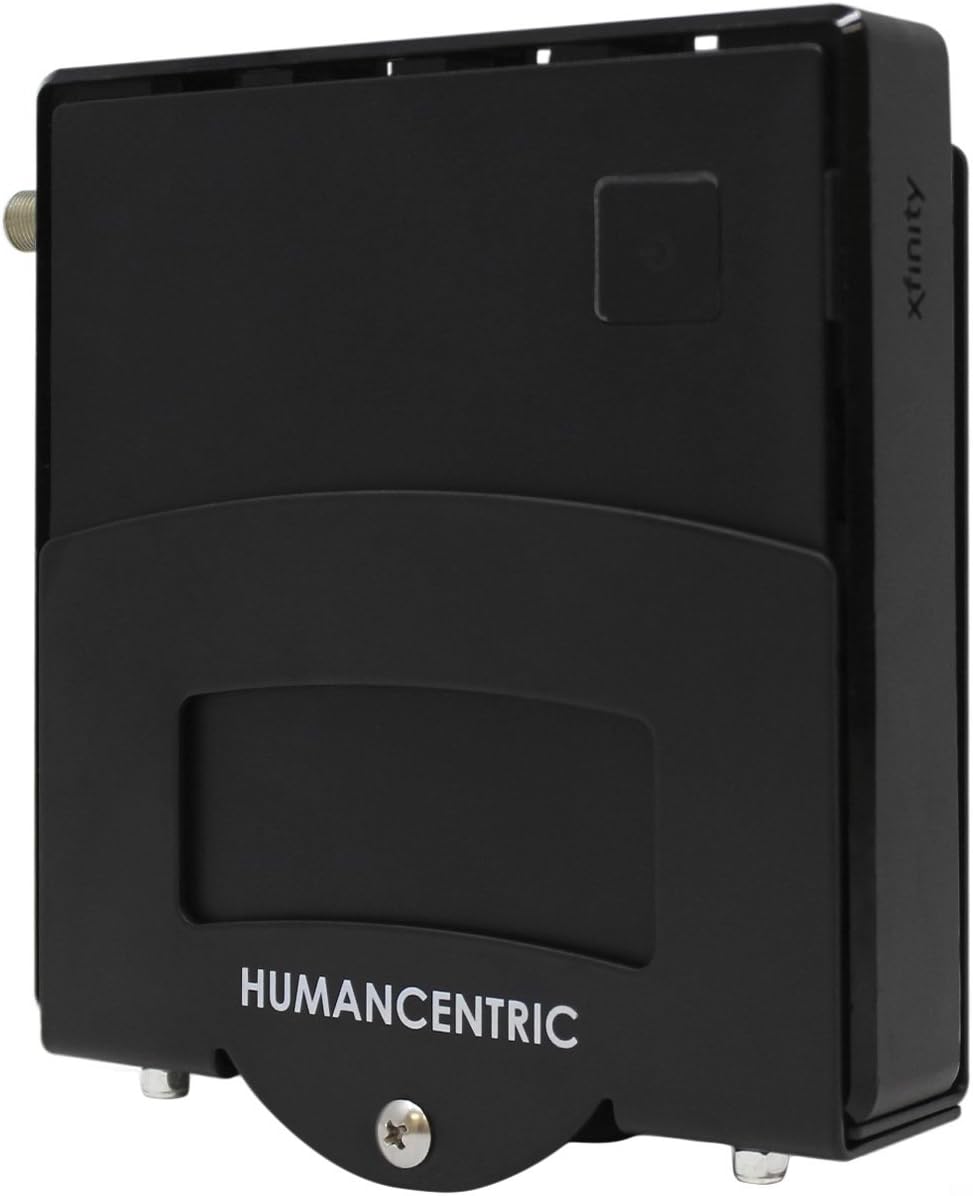 HumanCentric Cable Box and Modem Mount, Adjustable Wall Mount for Small and Narrow Devices, Cable Boxes, Modems, DVD Players, Streaming Media Devices, Mount on The Wall Behind TV, Hardware Included