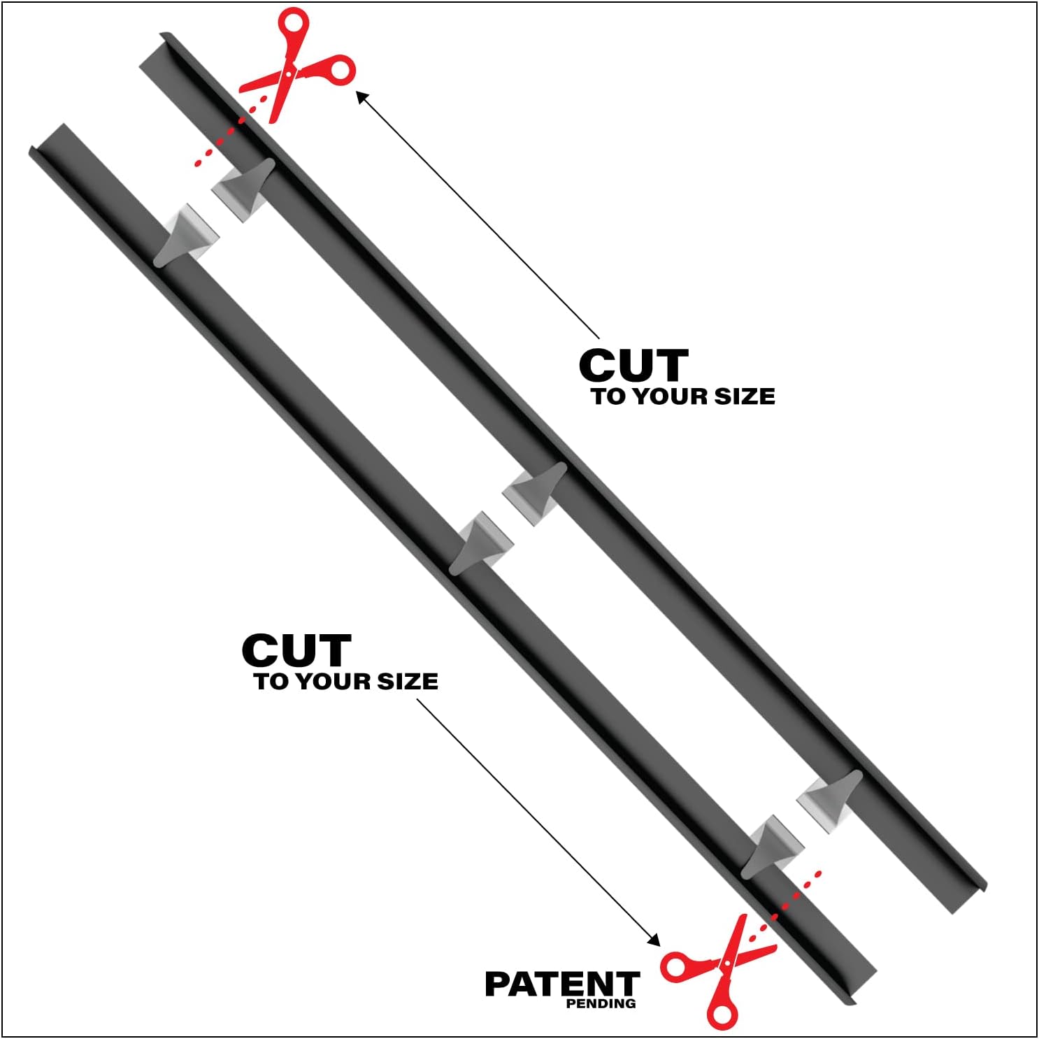 Silicone Stove Gap Covers | Fills Gaps up to 0.75”| Guard With Stainless Steel Clips Fills Gaps Between Countertop And Stove | Oven Side Gap Filler | (2 Pcs, Black) - Image 3