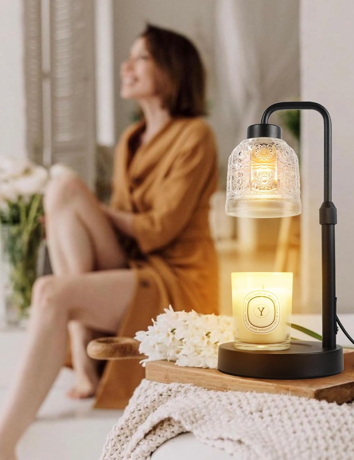 Candle Warmer Lamp with Timer Dimmable, Adjustable Lamp Candle Warmer, Birthday Gifts for Women Mom, Wax Warmer Lamp for Scented Jar, House Warming Gifts New Home Decor - Image 2