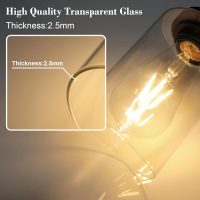 Unicozin Modern Bathroom Light Fixtures, 4 Light Vanity Lights Over Mirror, Black Wall Lamp with Clear Glass for Living Room Cabinet Bedroom Porch - Image 8
