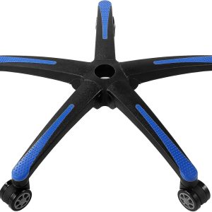 VEVOR Office Chair Base Replacement, 28", 2500 lbs Static Load, Heavy Duty Universal Computer Desk Chair Stool Base Part with 5 Casters and Reinforced Legs, Desk Chair Base Replacement, Black + Blue