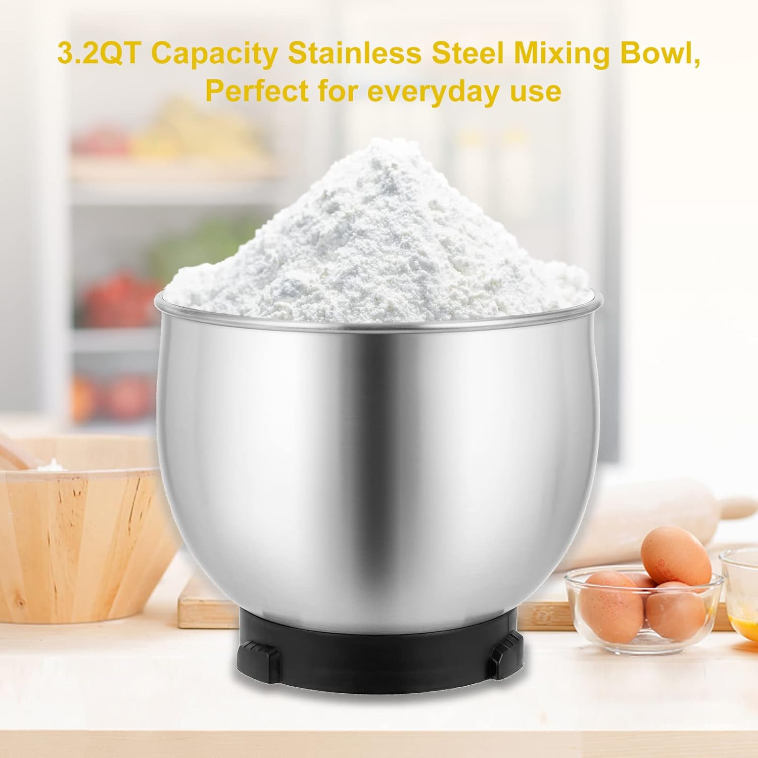 Stand Mixer, Kitchen in the box 3.2Qt Small Electric Food Mixer,6 Speeds Portable Lightweight Kitchen Mixer for Daily Use with Egg Whisk,Dough Hook,Flat Beater (Purple) - Image 7